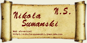 Nikola Šumanski vizit kartica